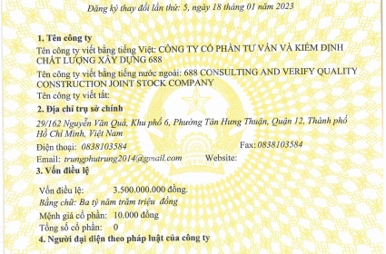 GIẤY PHÉP ĐĂNG KÝ KINH DOANH