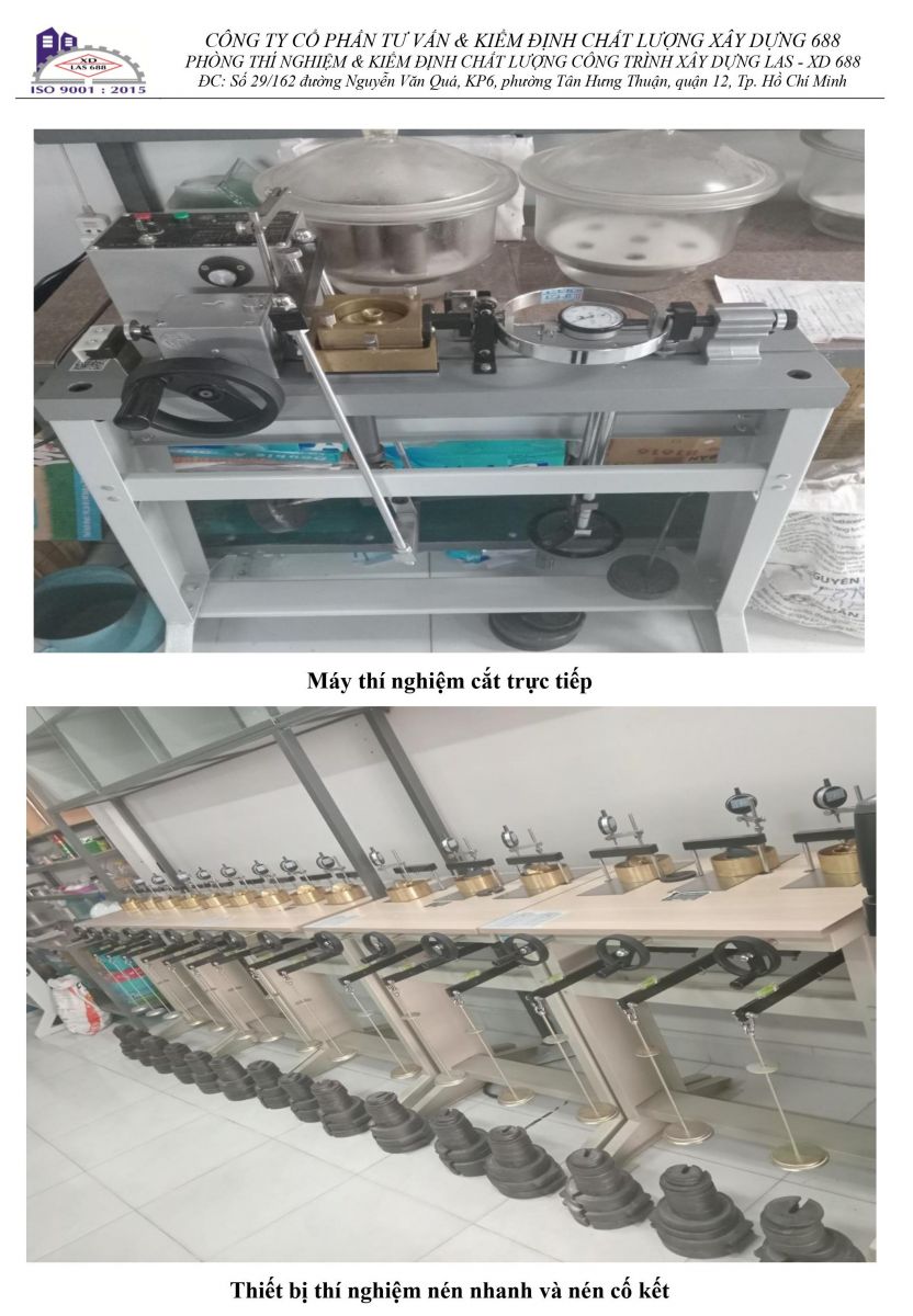 CÔNG TY CỔ PHẦN TƯ VẤN VÀ KIỂM ĐỊNH CHẤT LƯỢNG XÂY DỰNG 688 THIẾT BỊ CHUYÊN DÙNG